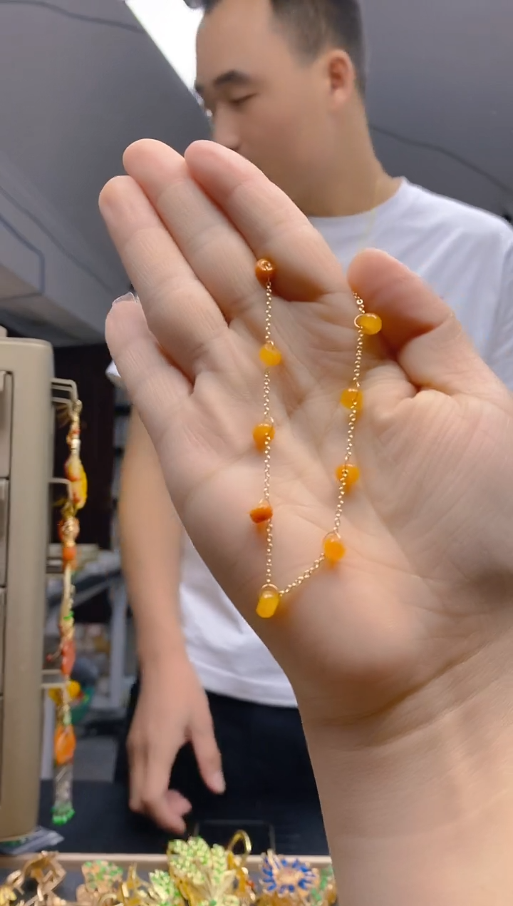 【闪购商品】翡翠耳饰合金0385翡翠手链