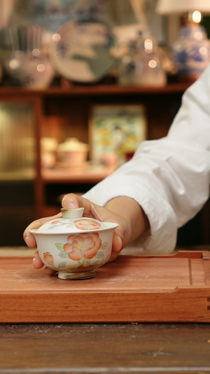 摆件景德镇纯手工釉下彩精品茶具