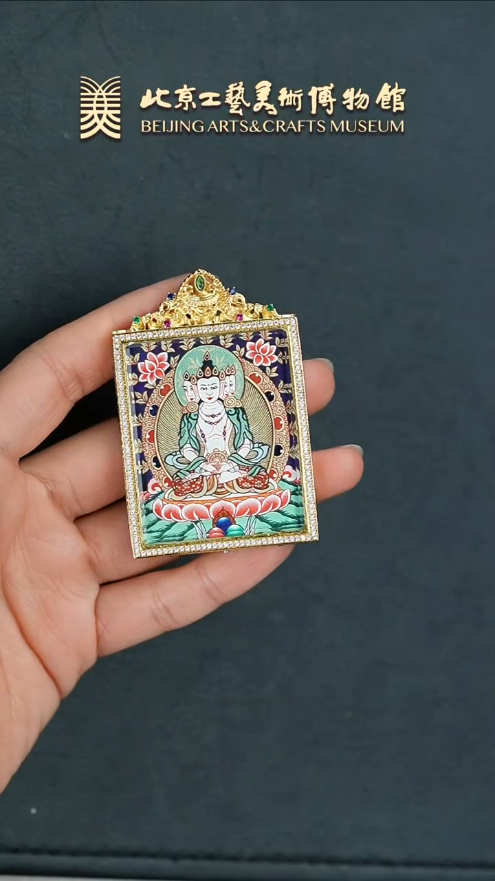 吊坠B0327GMD606大日如来手绘嘎乌盒