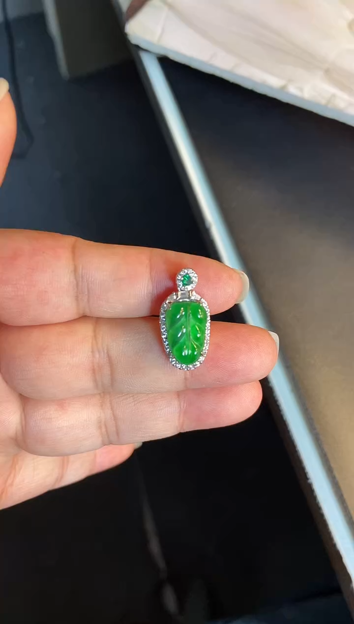 吊坠(不含链)银S925镶嵌翡翠1