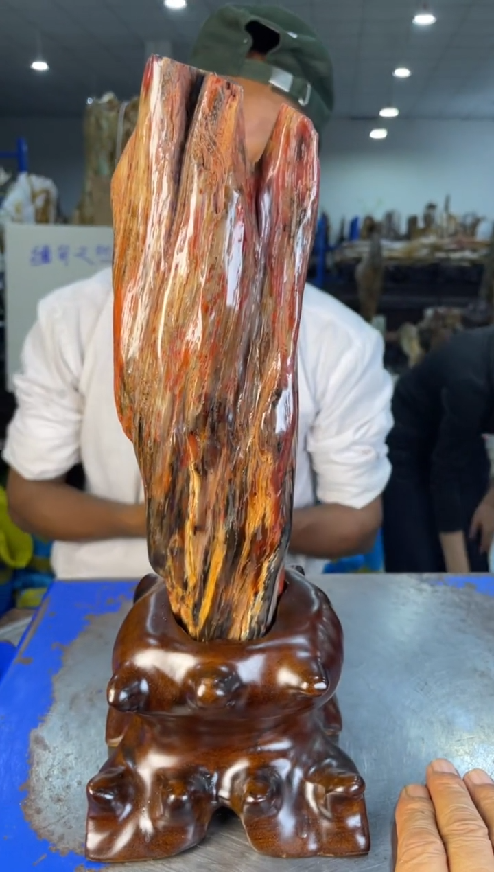 未镶嵌摆件硅化玉13