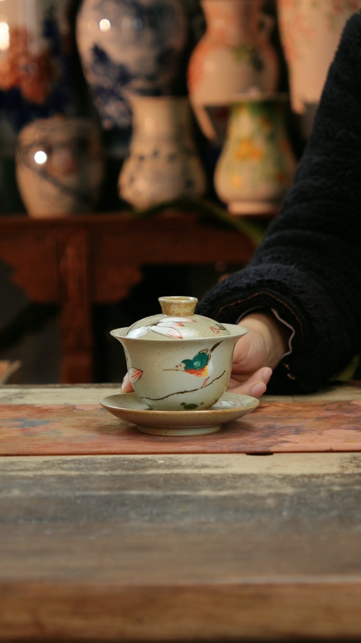 【闪购商品】瓷片景德镇纯手工釉下彩精品花瓶