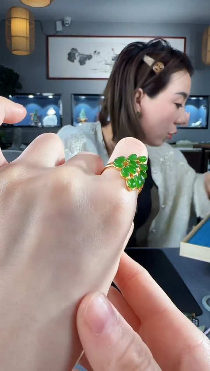 【闪购商品】和田玉戒指银S925镶嵌1