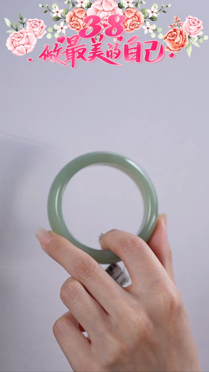 【闪购商品】和田玉手镯未镶嵌54.4圈口且末蓝轮胎镯