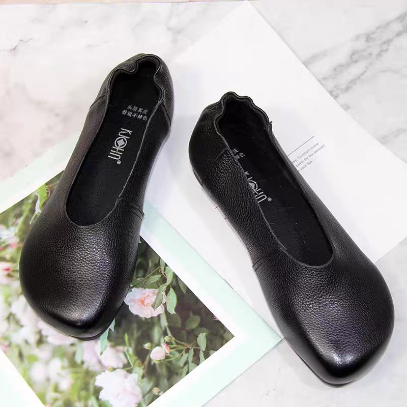 23123头层牛皮手工妈妈鞋