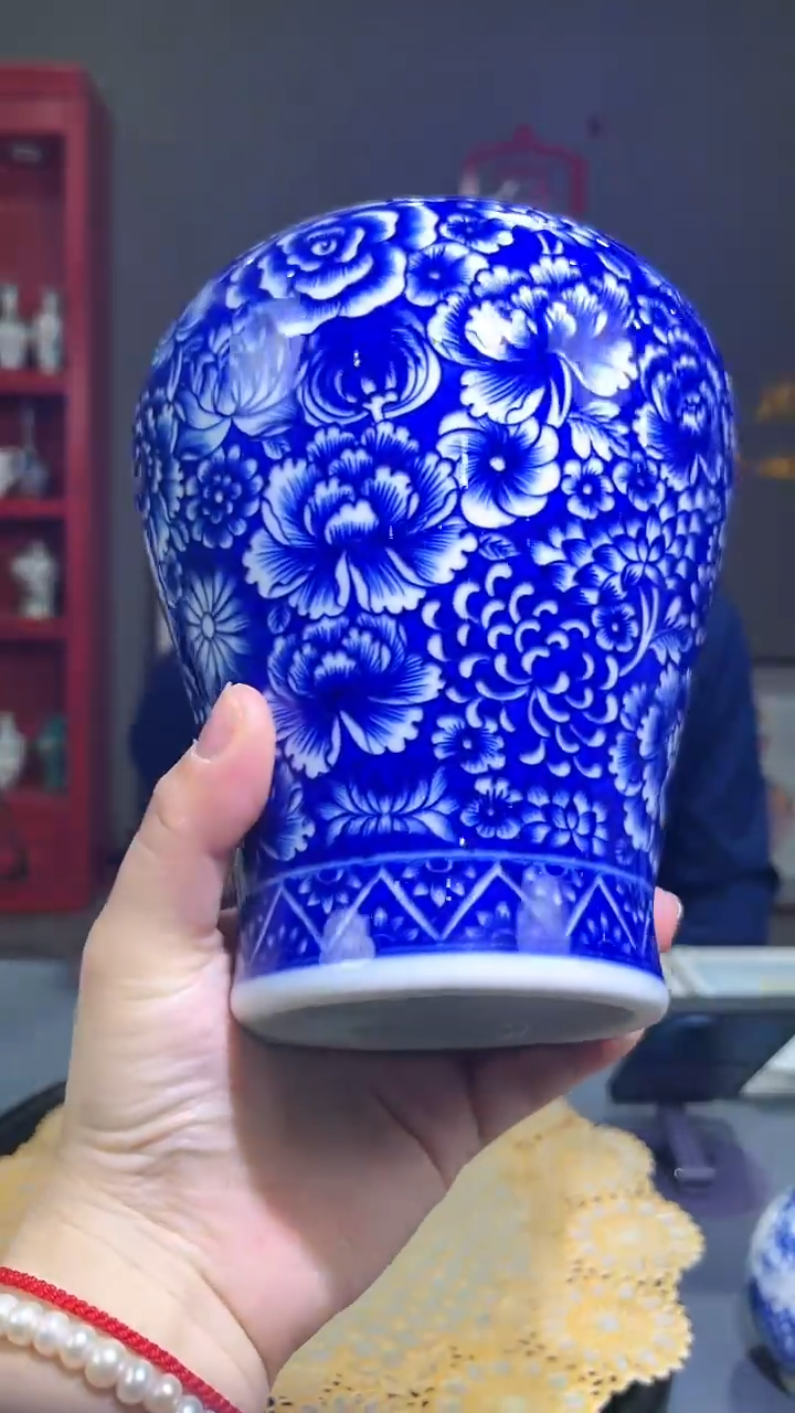 【闪购商品】官窑瓷画院723官窑瓷画院万花梅瓶