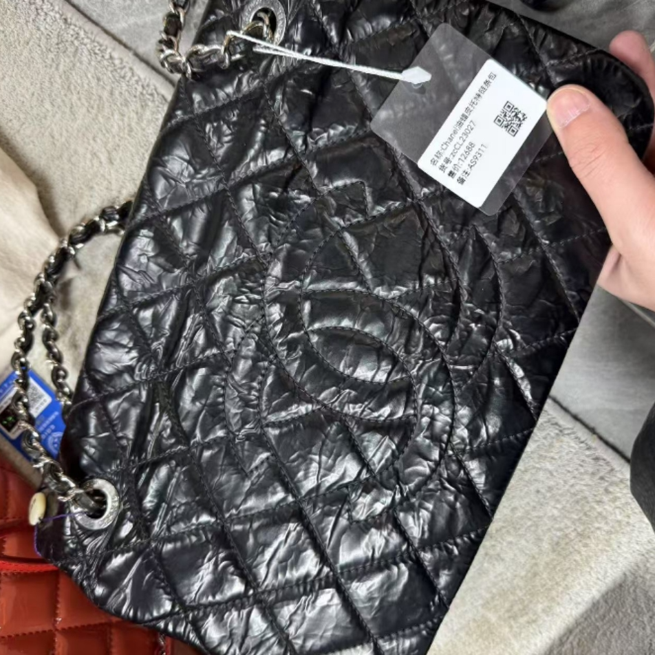 95新 Chanel/香奈儿 【小清一口价】托特 黑银链条包/BGK302330073