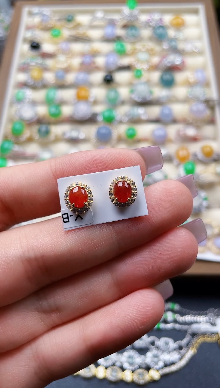 颈饰银S925镶嵌翡翠r**d1