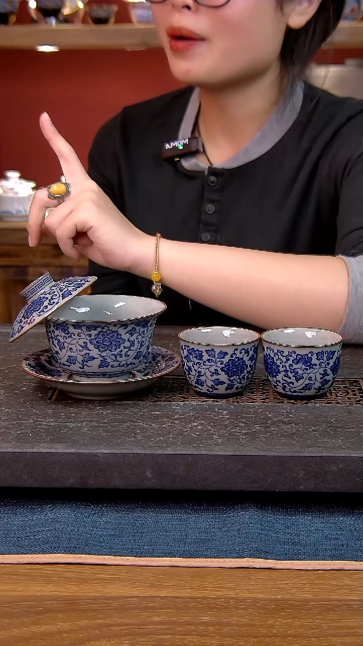 简装家用款3件套 老陶泥开片纹陶瓷茶具