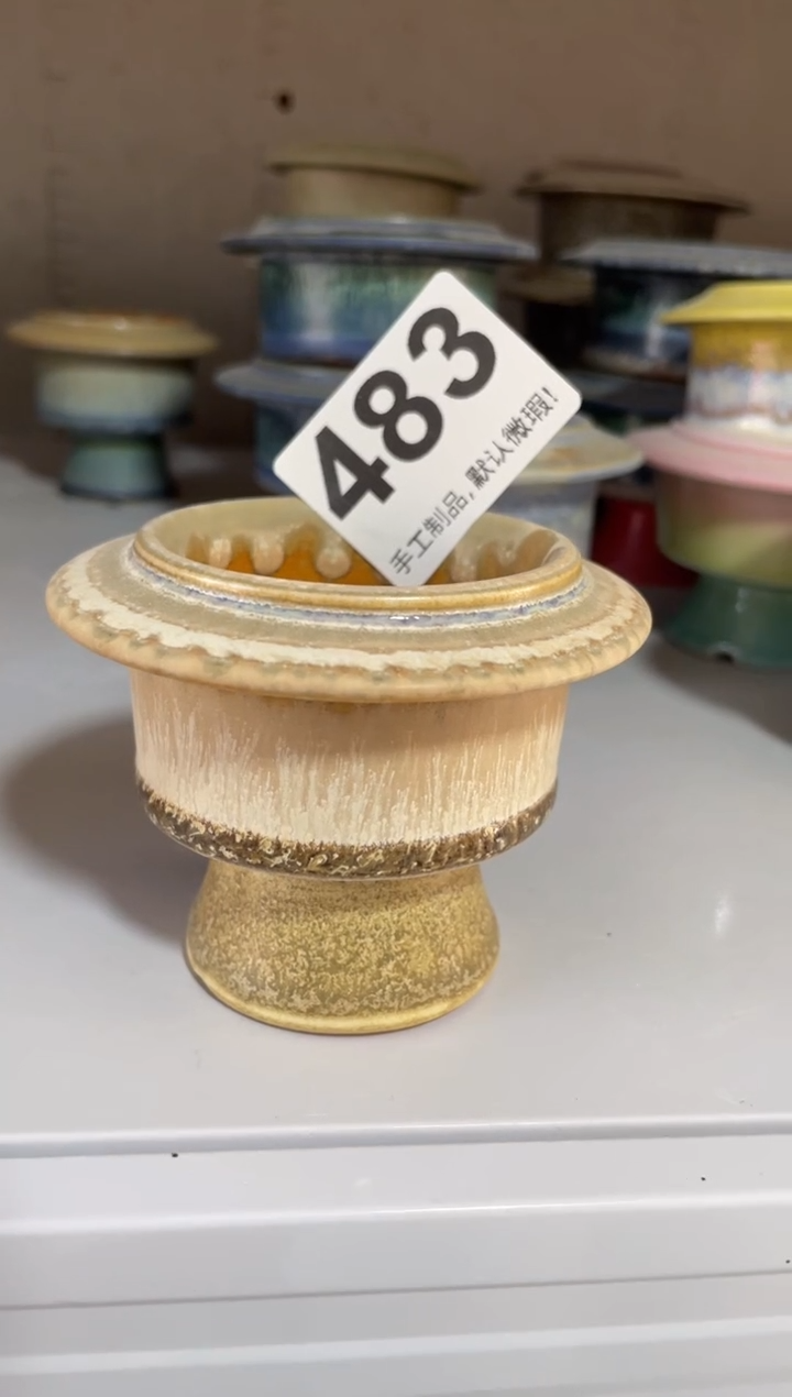 瓷片夏*风483知木小芳花盆编号