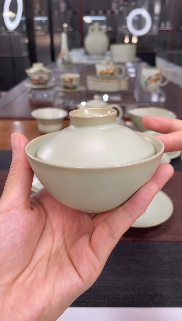 【闪购商品】周泽堂汝官窑元宝盖碗