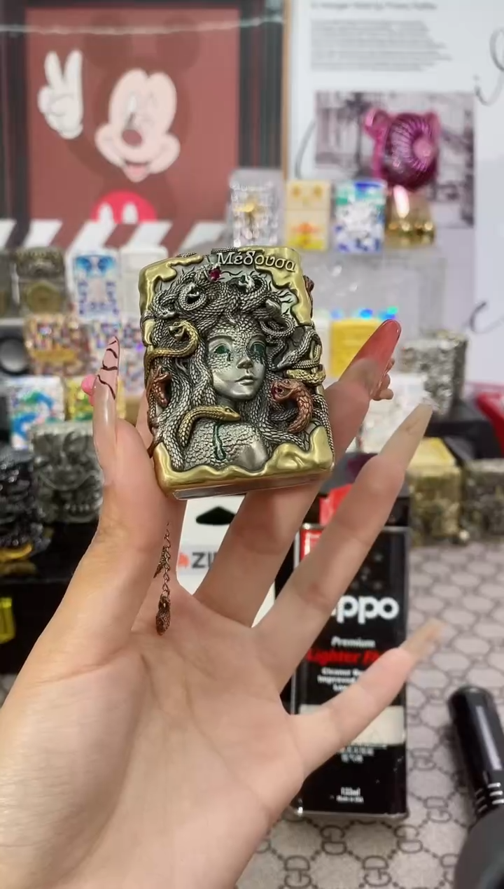镜面美杜莎女王zippo