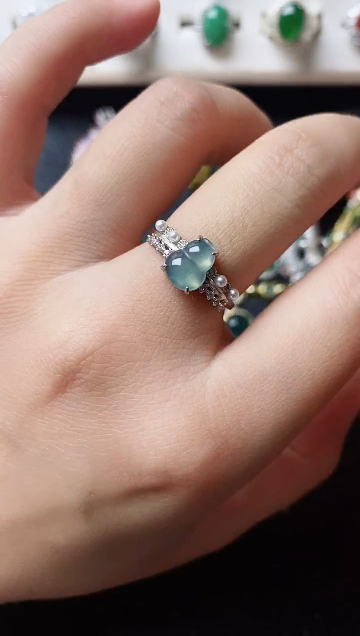 【闪购商品】翡翠戒指银S925镶嵌11111