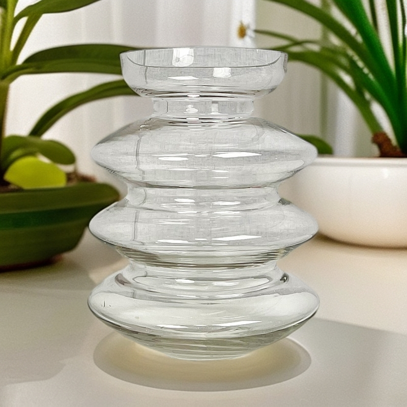 透明花器几何玻璃花瓶摆件A015