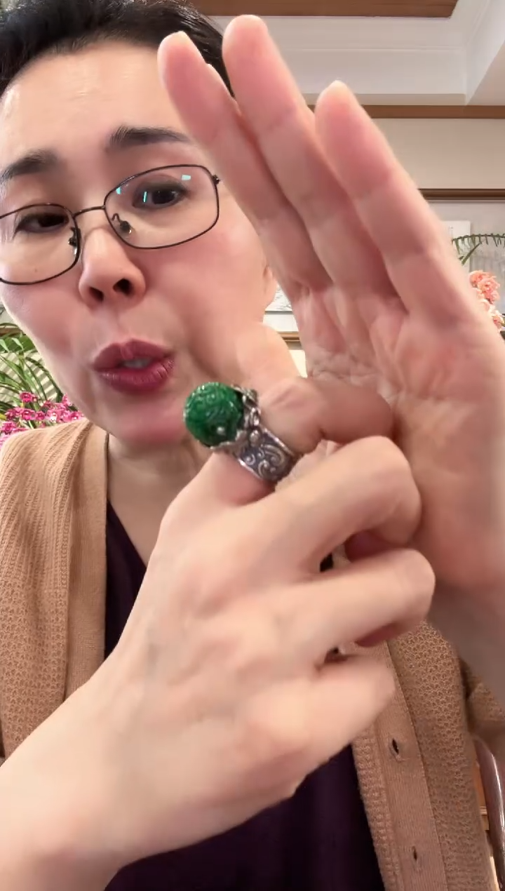 【闪购商品】翡翠戒指银S925镶嵌国风