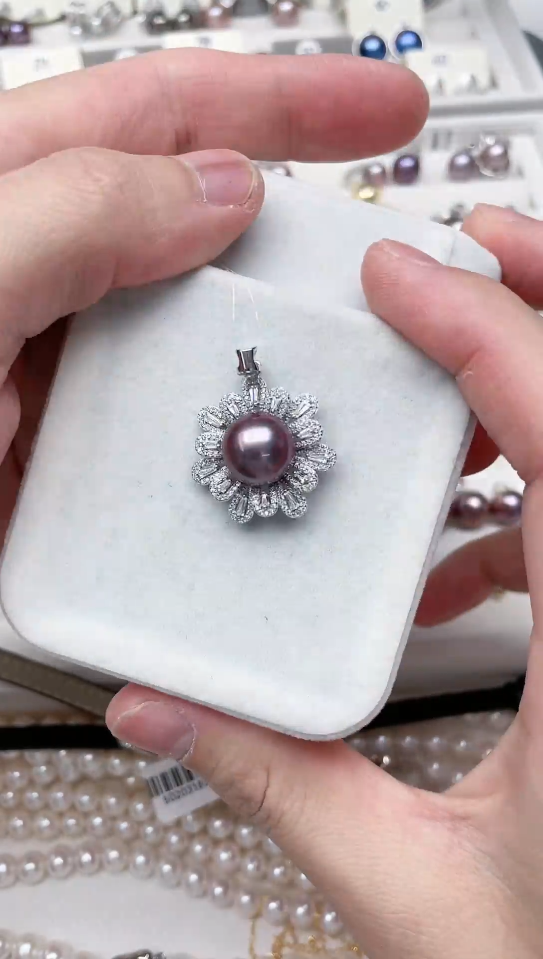 【闪购商品】淡水珍珠吊坠(不含链)银S925镶嵌吊坠