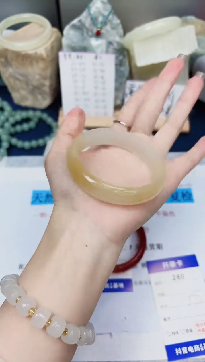 【闪购商品】石英质玉手镯未镶嵌280-财气镯-圈口57