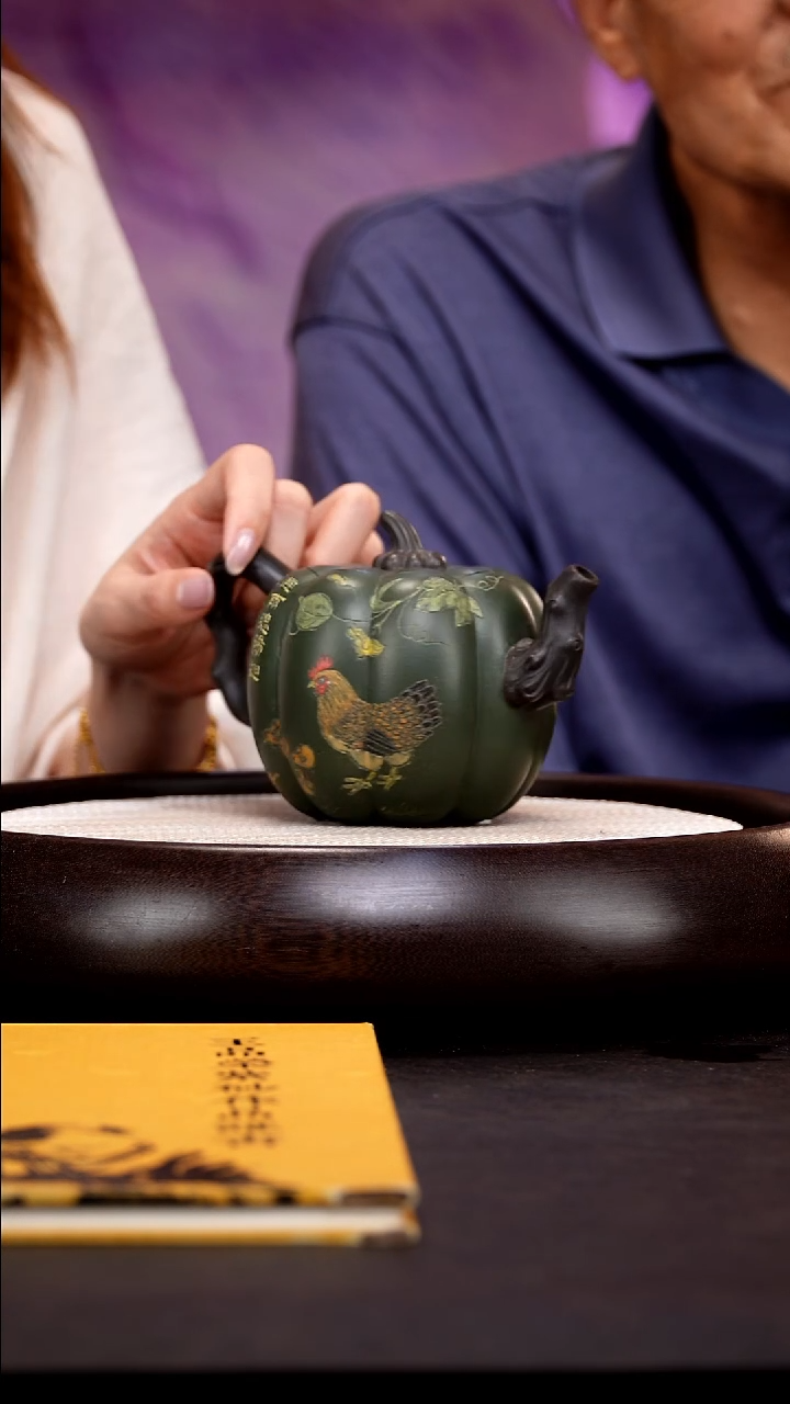 茶壶紫砂WPR36南瓜老绿泥400cc