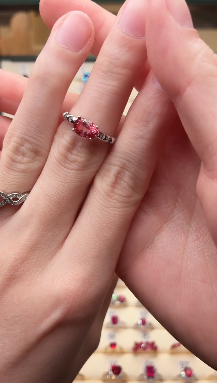 银S925镶嵌戒指红宝石1212121
