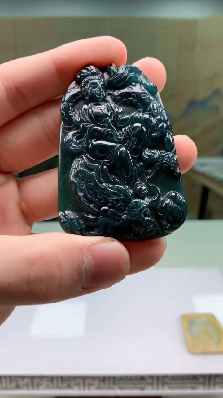 【闪购商品】定制翡翠未镶嵌4917bb-毛货挂件24