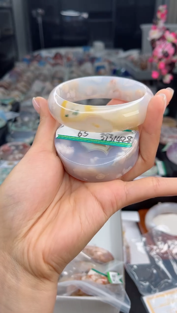 石英质玉手镯未镶嵌64圈口（赠送镯心）3131428