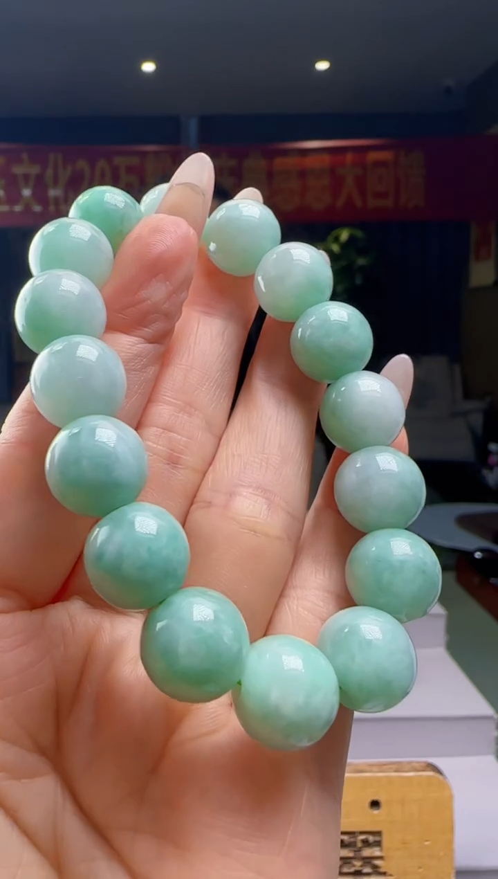 未镶嵌手串翡翠多样性发其一YJ@@WS1WX37390