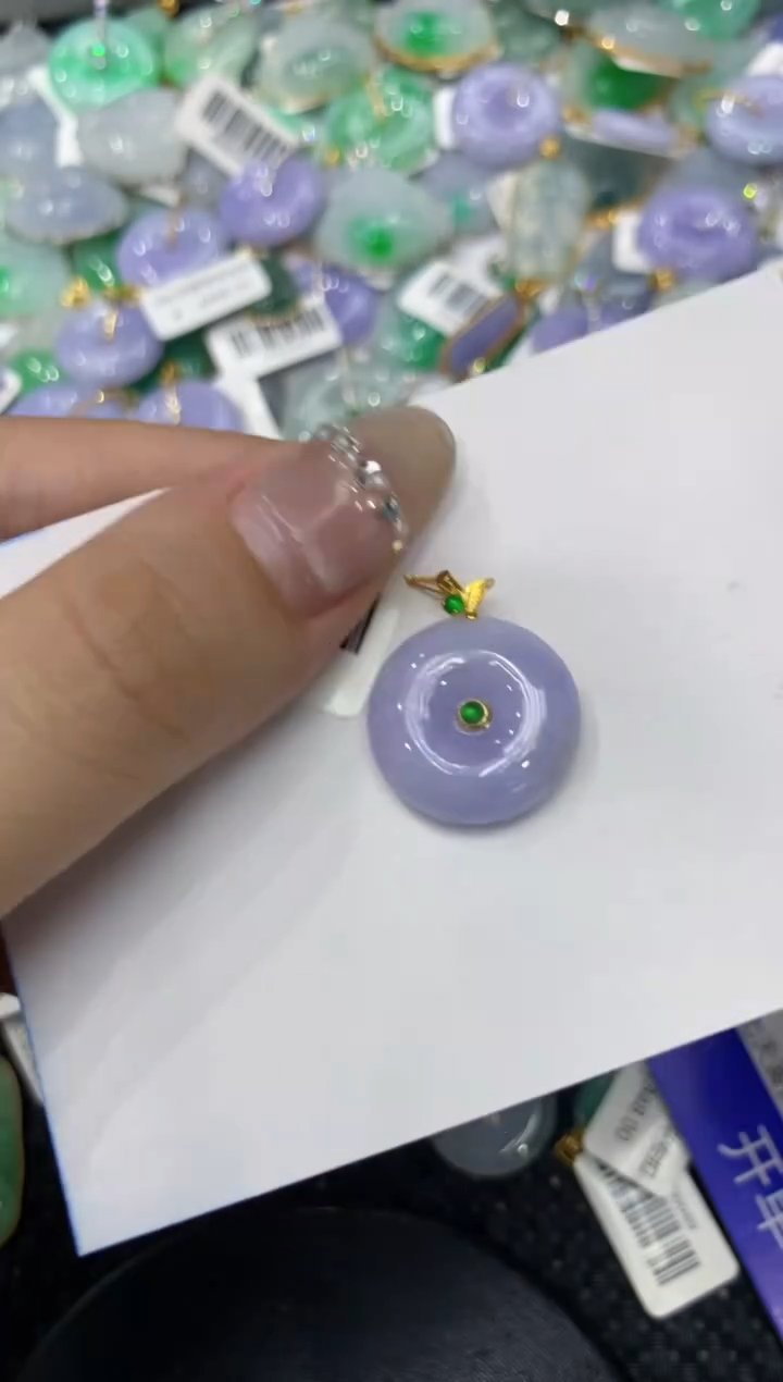 【闪购商品】翡翠颈饰18K金镶嵌222222222