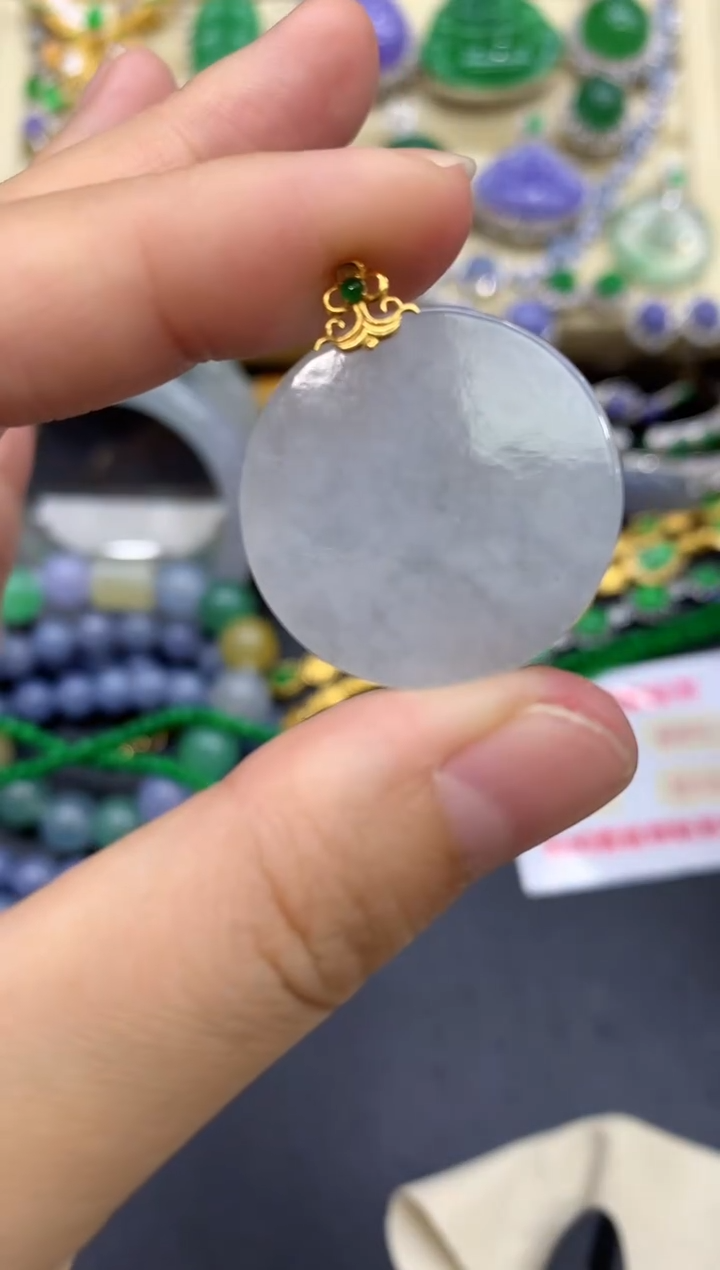 颈饰18K金镶嵌翡翠6-中国好珍宝