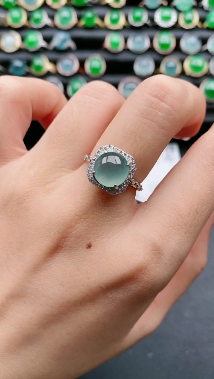 【闪购商品】翡翠戒指银S925镶嵌1111111111