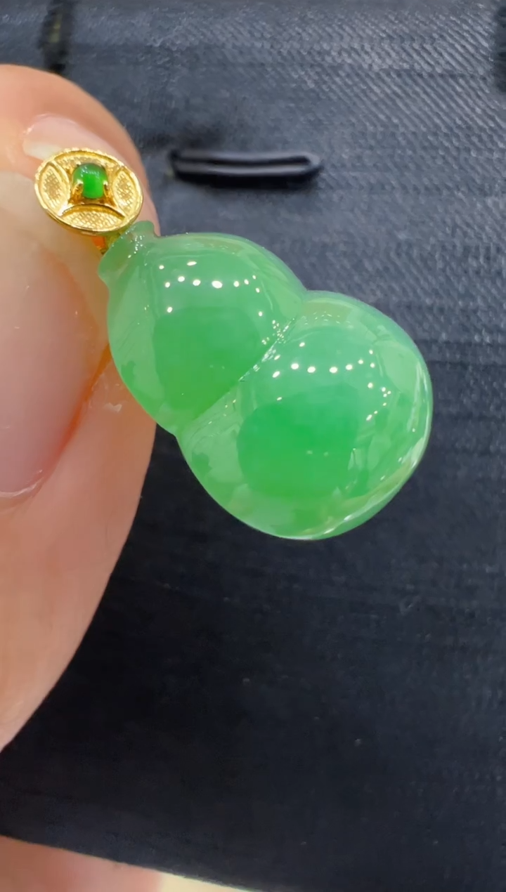 翡翠18K金镶嵌吊坠(不含链)多样性团购发一件