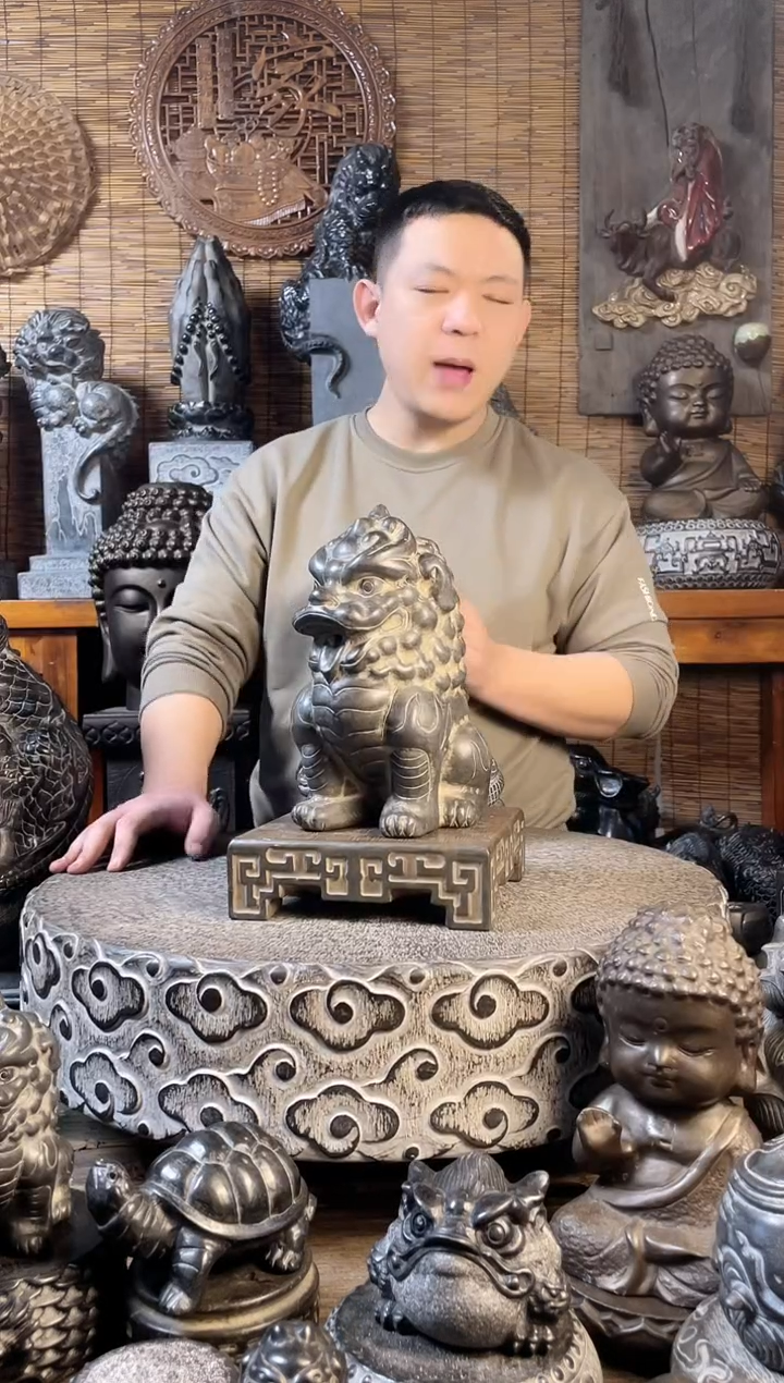 【闪购商品】24倒流香+回字纹桌天然青石雕刻