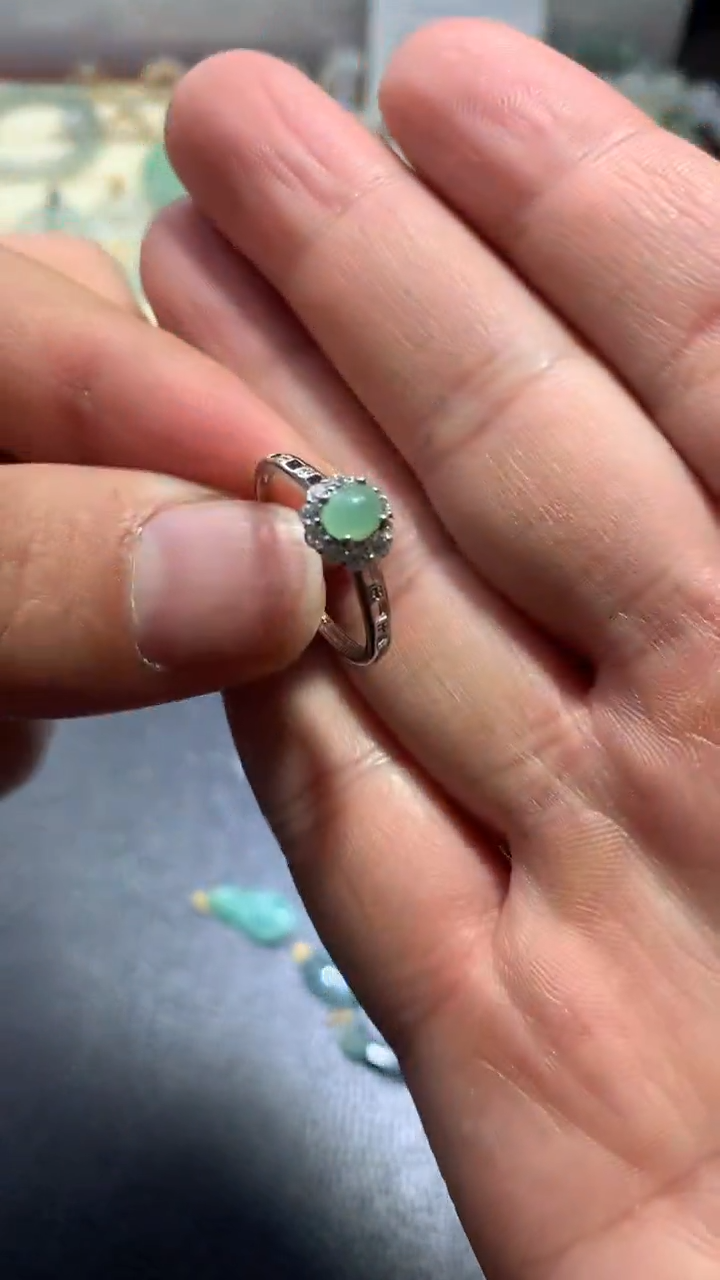 【闪购商品】翡翠戒指银S925镶嵌026翡翠吊坠