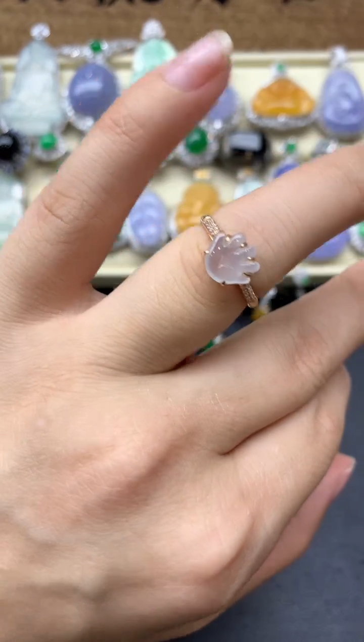 【闪购商品】翡翠戒指18K金镶嵌122-中国好珍宝