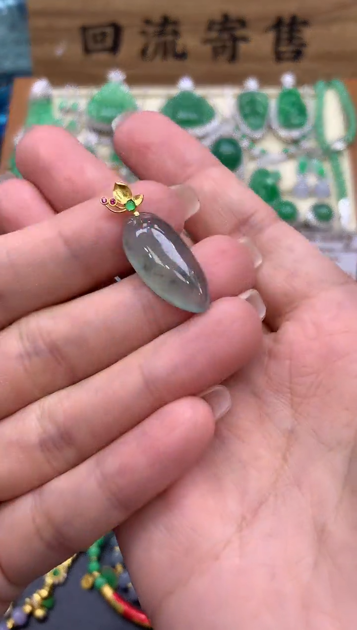 【闪购商品】翡翠颈饰18K金镶嵌197-中国好珍宝