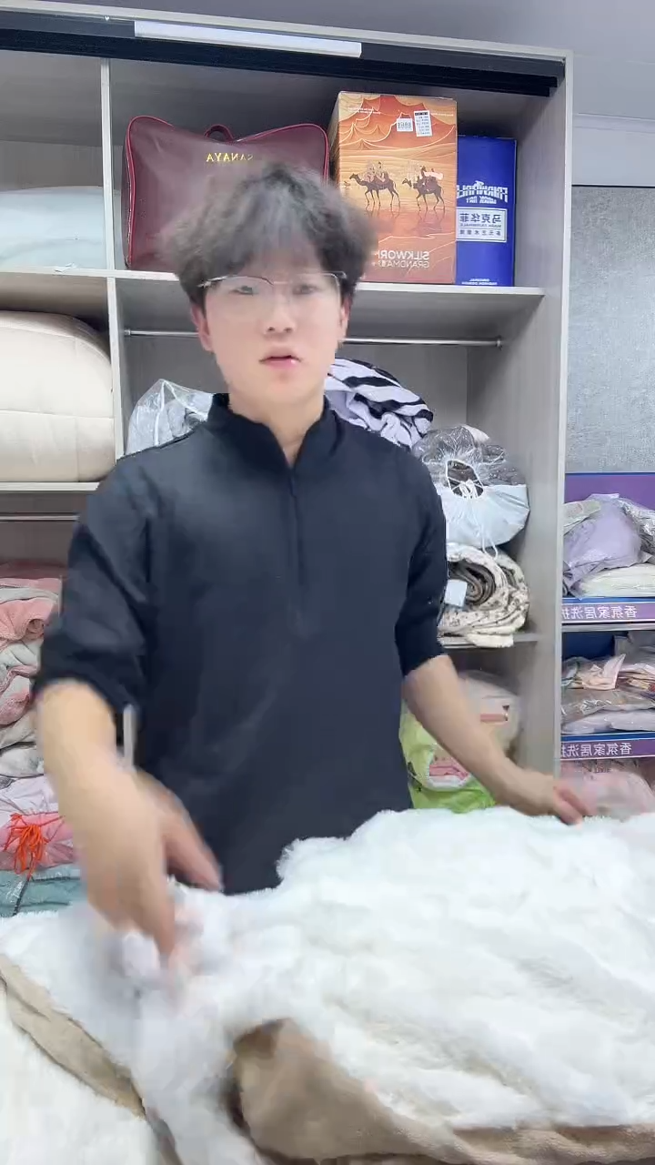 棉破洞瑕疵长白咖兔毛四件套