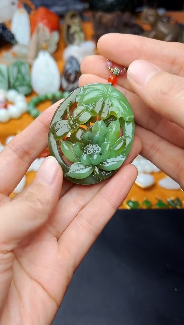 【闪购商品】和田玉颈饰未镶嵌荷花