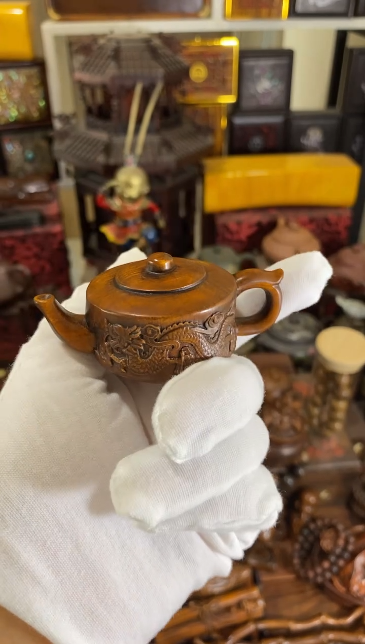 木小叶黄杨小件龙凤呈祥