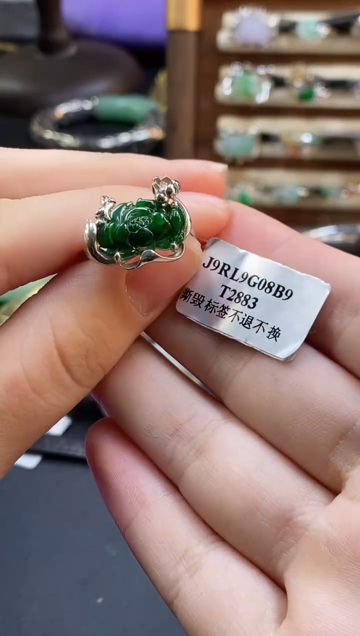 颈饰银S925镶嵌翡翠13742