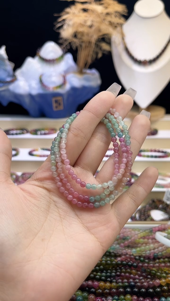 【闪购商品】碧玺/未镶嵌4mm+碧玺多圈多样性发货