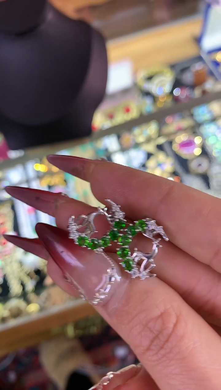 【闪购商品】透辉石1银S925镶嵌楚楚中古珠宝甄选不退换
