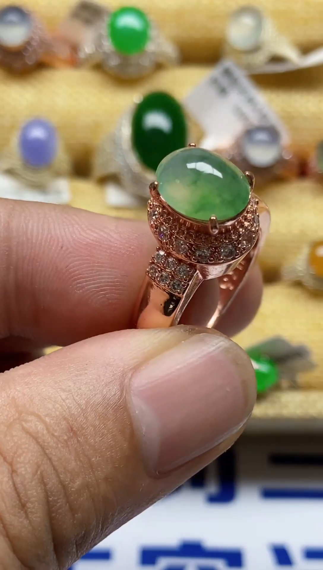 【闪购商品】翡翠戒指银S925镶嵌0000