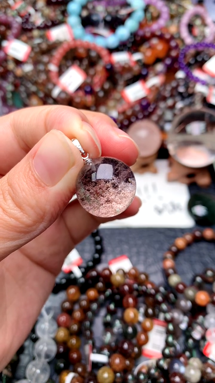 【闪购商品】水晶吊坠(赠链)合金天然123