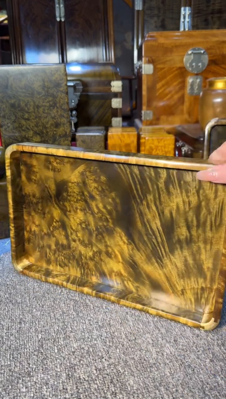 【闪购商品】乌木类成套家具精品阴沉乌木托盘Y9