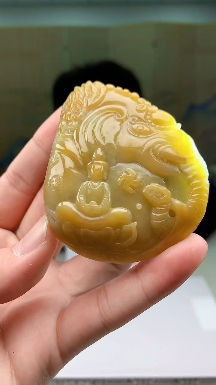 【闪购商品】定制翡翠未镶嵌5153bb-毛货挂件