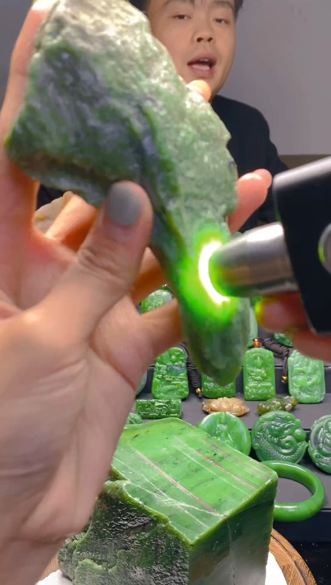 未镶嵌和田玉珠宝半成品1