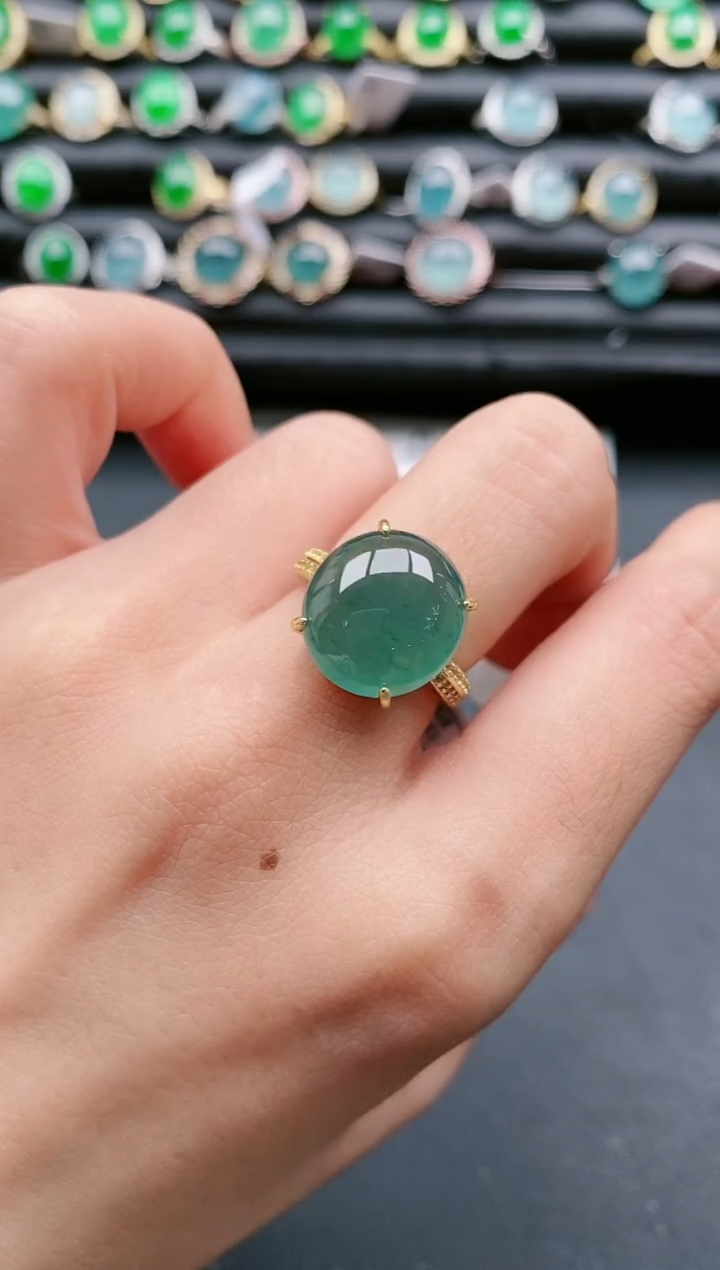 【闪购商品】翡翠戒指银S925镶嵌1111111111