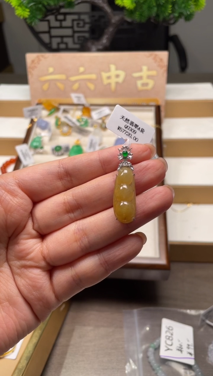 翡翠未镶嵌吊坠(不含链)yc651