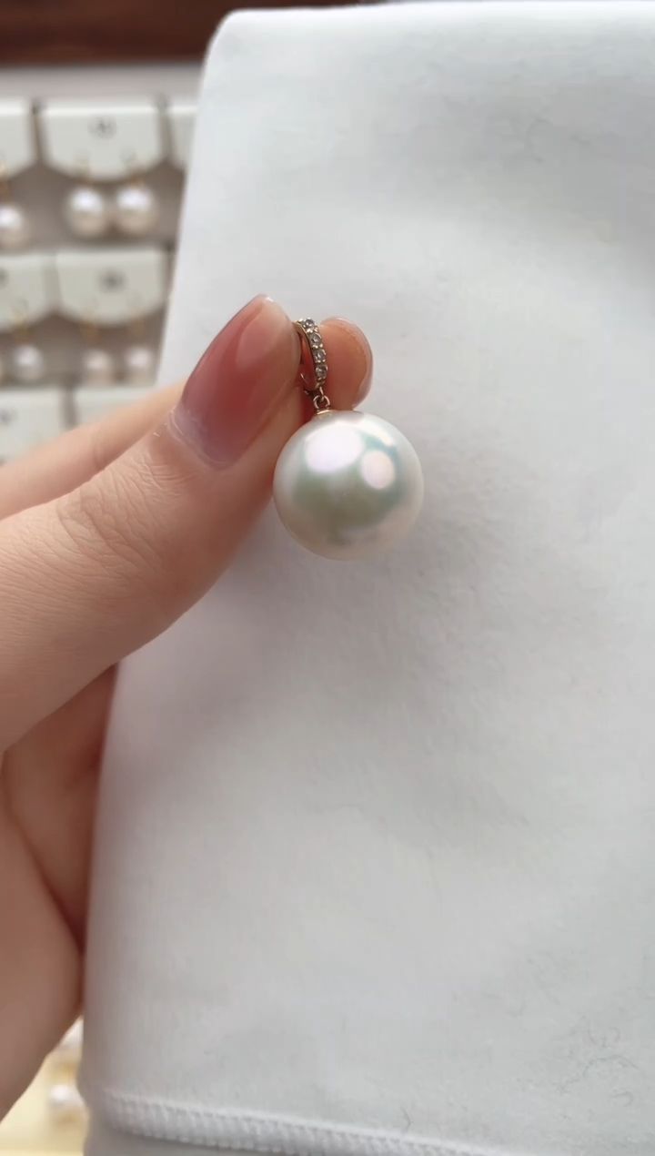 【闪购商品】淡水珍珠吊坠(不含链)18K金镶嵌15-16