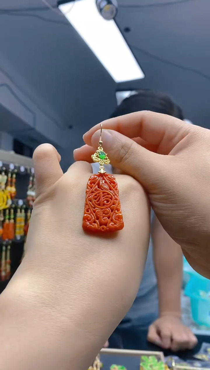 【闪购商品】翡翠耳饰合金439翡翠耳钩一个