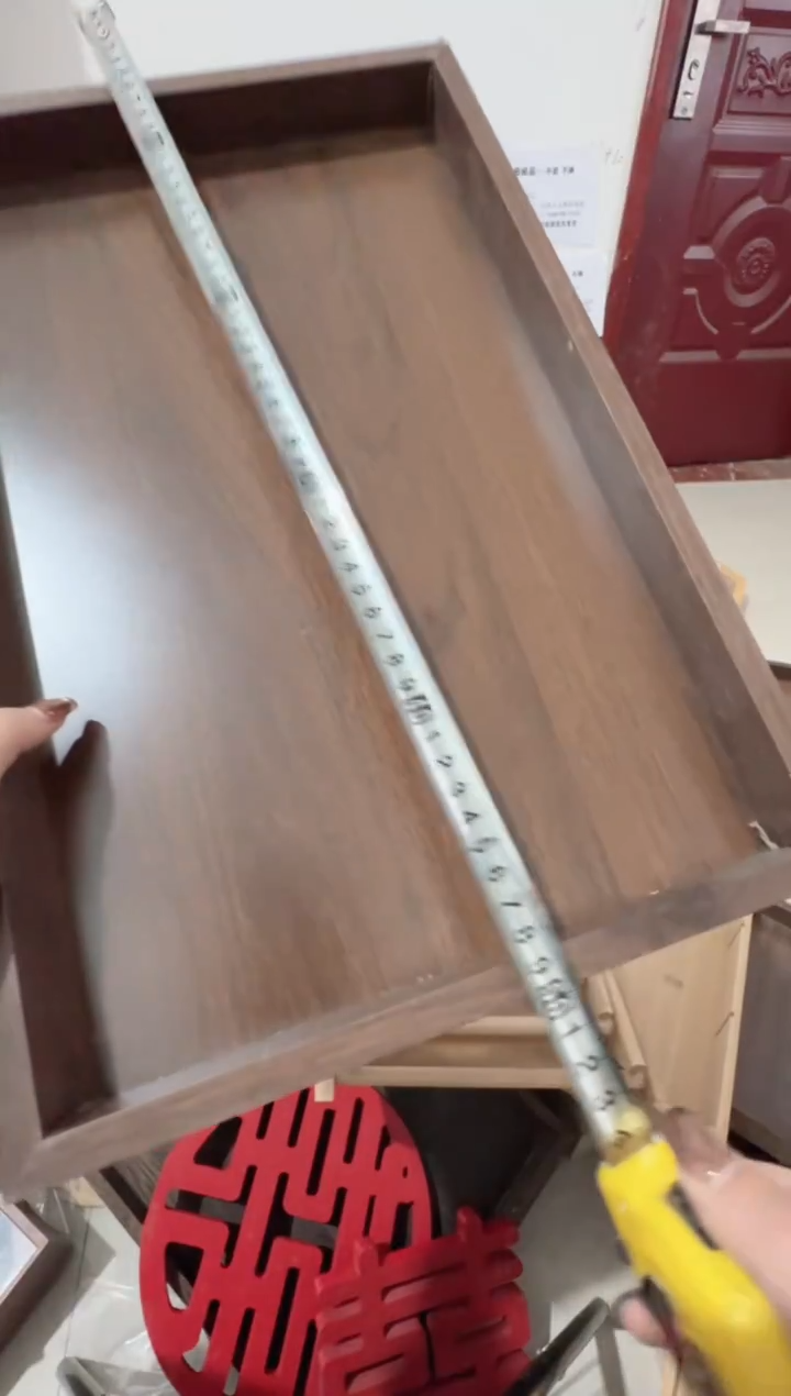 科技木胡桃色大长托盘瑕疵品拍下不退不换无售后